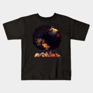 afro vintage style Kids T-Shirt